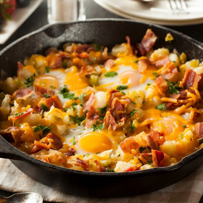 Egg, Chicken and Almond Skillet